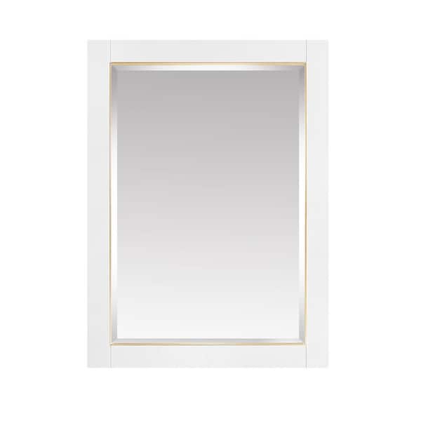 Avanity Allie 22 in. W x 28 in. H x 6 in. D Surface Mount Medicine Cabinet in White with Gold Trim
