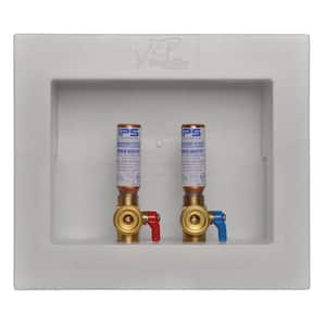 1/2 in. Push-to-Connect x 3/4 in. MHT Brass Washing Machine Outlet Box with Water Hammer Arrestors