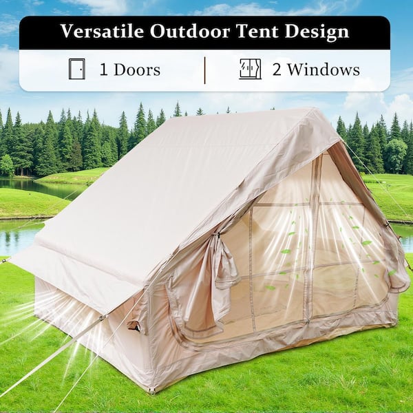 Jushua 6.6 ft. x 9.8 ft. Inflatable Tent With Pump, Glamping Tents