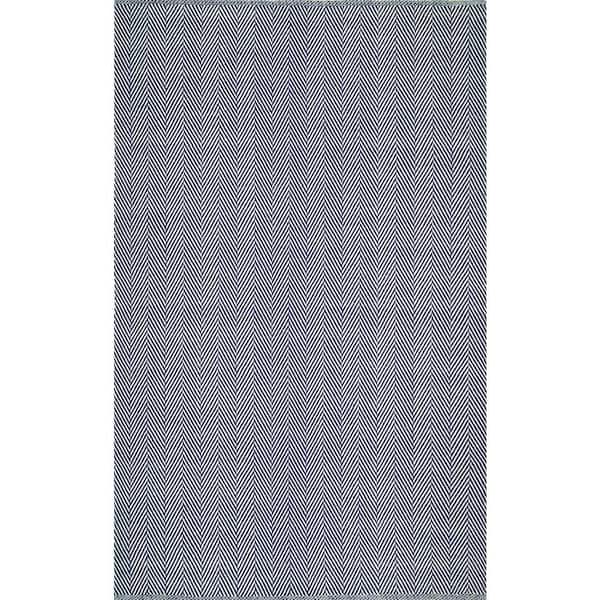 Kimberely Casual Striped Navy 10 ft. x 14 ft. Area Rug