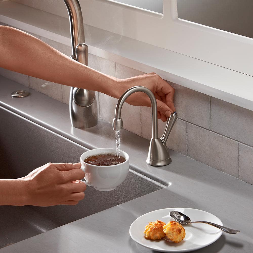 Satin Nickel Instant Hot and Cold Water Dispenser Faucet