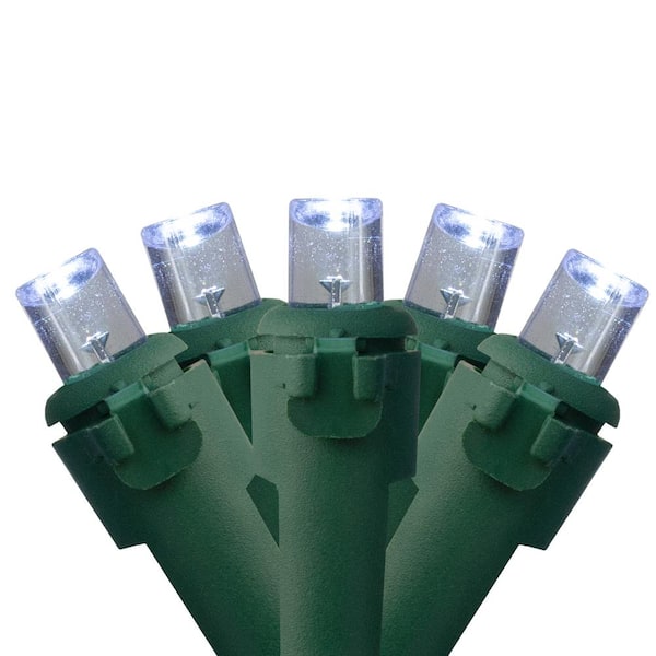 74.75 ft. 300-Light Pure White Wide Angle Christmas Lights with Green Wire