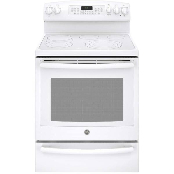 GE Profile 5.3 cu. ft. Electric Range with Self-Cleaning and Convection Oven in White