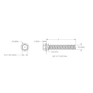 3/8 in. x 3 in. Hex Washer-Head Large Diameter Concrete Anchors (10-Pack)