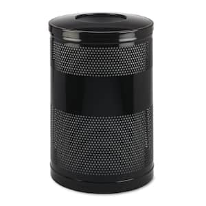 51 Gal. Black Open Top Trash Can with Levelers