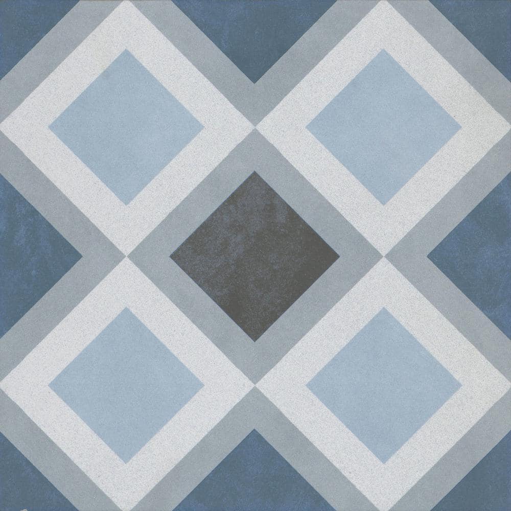 Design Blue and Gray Matte Porcelain Wall & Floor Tile