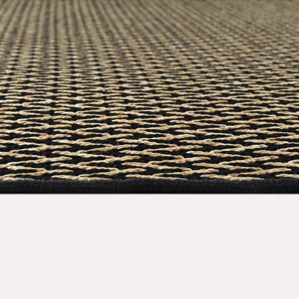 Hampton Bay Charcoal 2 x 3 Natural Weave Indoor/Outdoor Area Rug, Grey