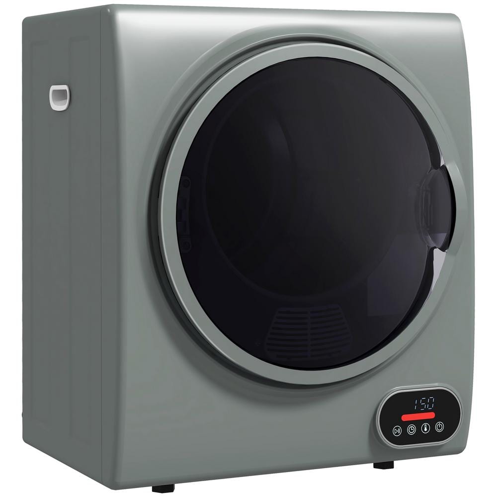 HOMCOM 1.5 cu. ft ventless Top Load Gas Dryer in Charcoal Gray B61 ...