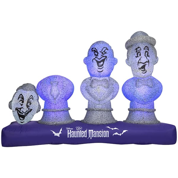 Disney 66.14 in. H x 96.06 in. W x 27.6 in. L Halloween Haunted Mansion Scene with Music and Synchronized Light Show