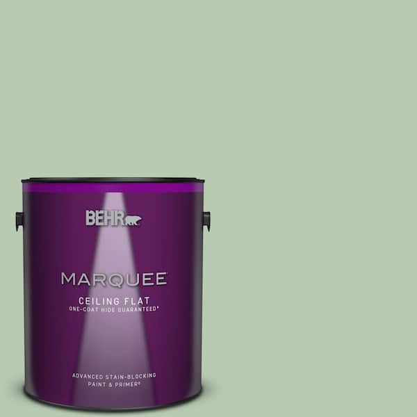 BEHR MARQUEE 1 gal. #S400-3 Healing Aloe One-Coat Hide Ceiling Flat Interior Paint & Primer