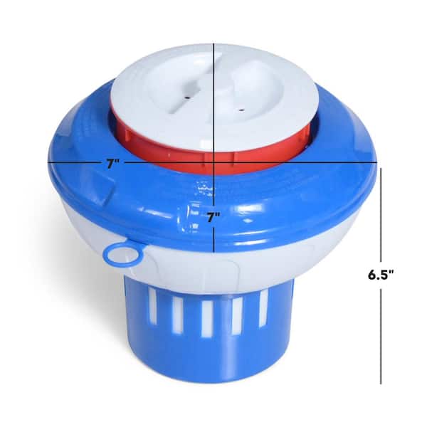 Chemical Dispenser Chlorine Feeder Floating w/ Build In Thermometer for Pool Spa 