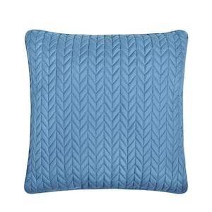 Cabo Polyester 20 in. Square Quilted Decorative Throw Pillow 20x20 in.