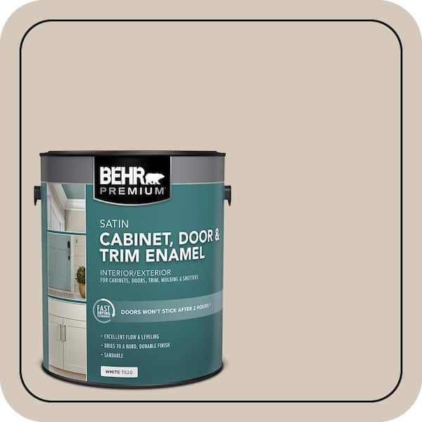 1 gal. Designer Collection #DC-010 Even Better Beige Satin Enamel Interior Cabinet, Door & Trim Paint