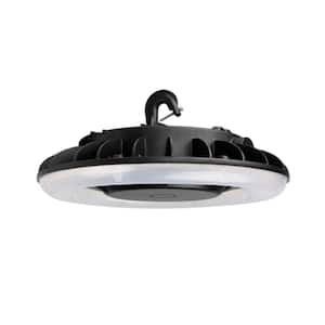 11.42 in. 250-Watt Equivalent Integrated LED Dimmable Black Economy UFO High Bay Light 4000K