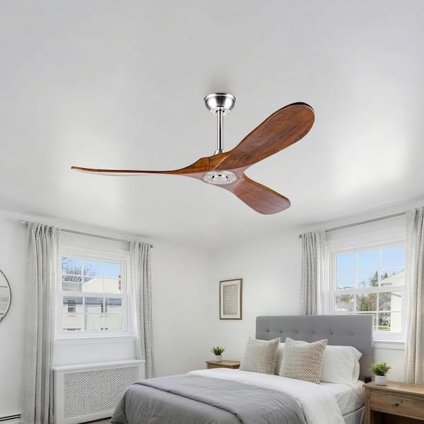 52 in. Indoor Smart Indoor Brushed Nickel Flush Mount Standard Ceiling Fan with Remote Control and Reversible DC Motor