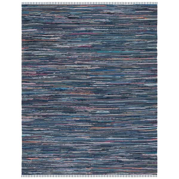 SAFAVIEH Rag Ink/Multi 10 ft. x 14 ft. Gradient Striped Area Rug