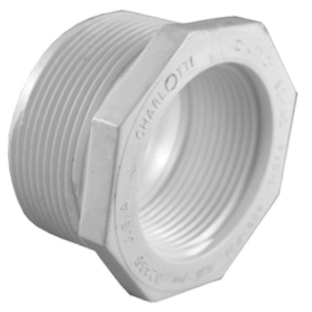 Charlotte Pipe 1 in. x 1/2 in. PVC Schedule 40 Reducer Bushing ...