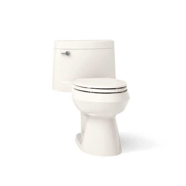 Cimarron 12 in. 1-Piece 1.28 GPF Single Flush Elongated Toilet in Biscuit (Seat Included)