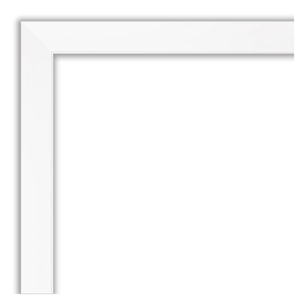 21x27 White Polystyrene Rectangular Bathroom Vanity Mirror