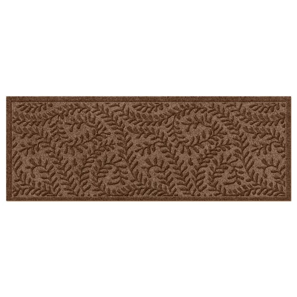Bungalow Flooring Waterhog Boxwood Darrk Brown 30 in. x 97 in PET Polyester Indoor Outdoor Runner Doormat