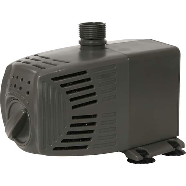 ECOPLUS 528 GPH Adjustable Water Pump Submersible or In-Line Use for Hydroponics, Fountains, Underground Pond Drainage, Cleaning