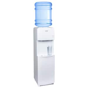 3 or 5 Gal. Water Cooler in White with Hot and Cold Water Temperatures