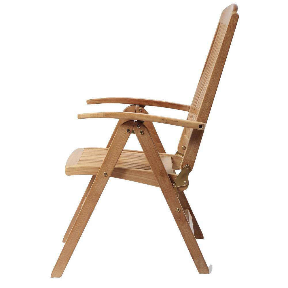 Colorado Teak Wood Recliner Chair with Armrests