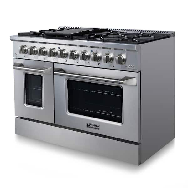 https://images.thdstatic.com/productImages/d57f07aa-b2d1-421d-92e5-eaae30118579/svn/steel-mueller-double-oven-gas-ranges-gr-670-d4_600.jpg