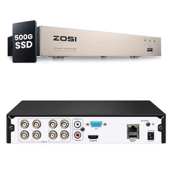 3K Lite 8 Channel 4 in 1 HD TVI CCTV DVR for 960H, 720P 1080P HD-TVI/CVI/CVBS/AHD Analog Security Camera(500GB SSD)