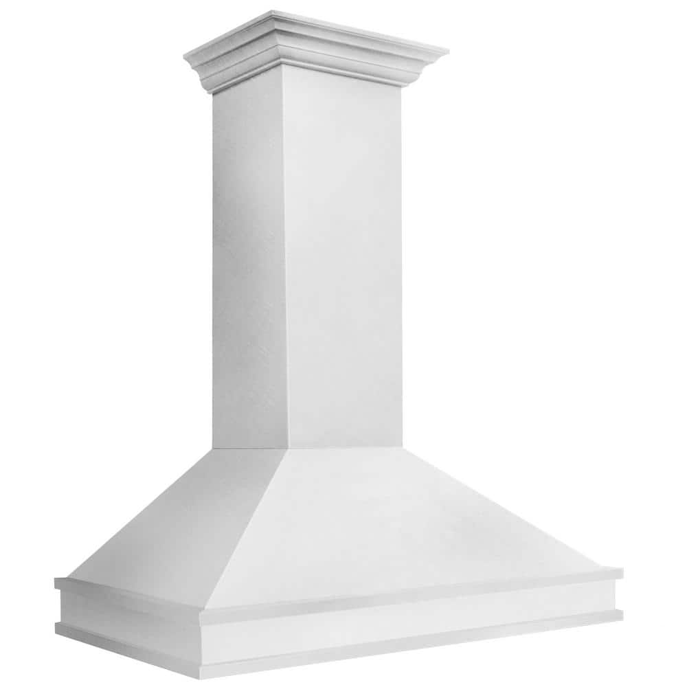 48 in. Designer Series Wall Mount Range Hood in Satin Stainless Steel