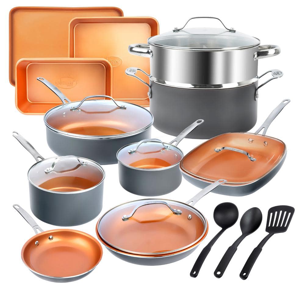 20-Piece Graphite Aluminum Ti-Ceramic Coating Nonstick Cookware and Bakewar