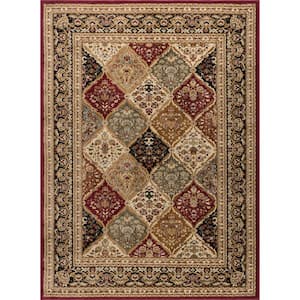 Sensation Red 9 ft. x 12 ft. Traditional Area Rug