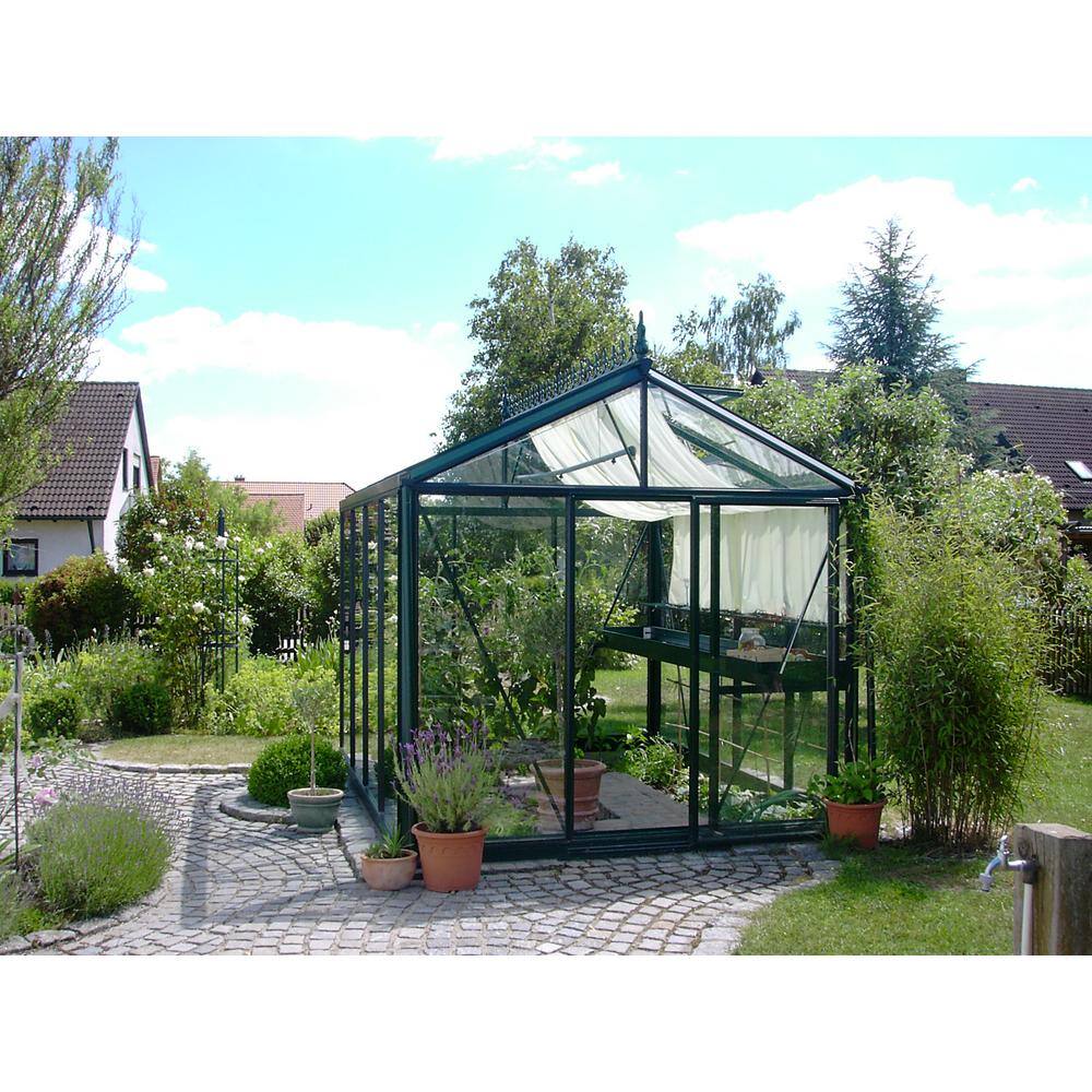 Royal Victorian 8x10 Black Aluminum and Glass Greenhouse