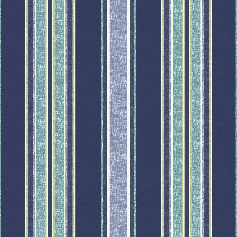 Sapphire Aurora Blue Stripe Outdoor Chaise Lounge Cushion