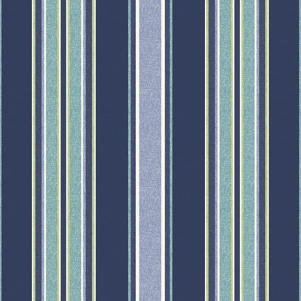 24 in. x 24 in. 2-Piece Deep Seating Outdoor Lounge Chair Cushion in Sapphire Aurora Blue Stripe