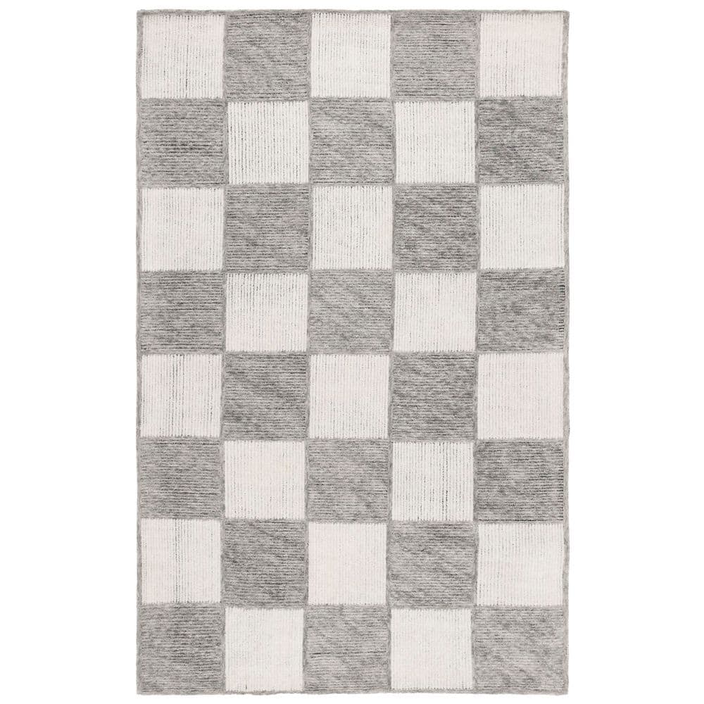 Ebony 5 ft. x 8 ft. Ivory/Gray Checkered Distressed Area Rug price history on PriceWatchPro