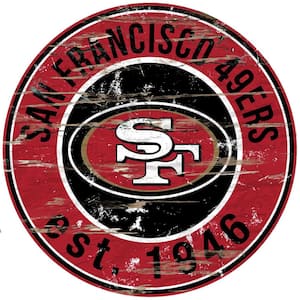 NFL Round Distressed Sign: San Francisco 49ers