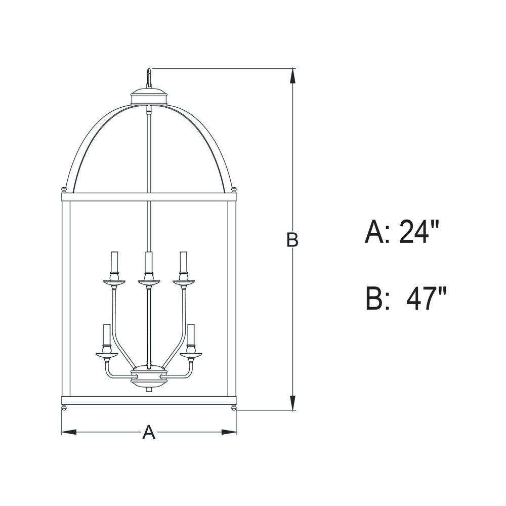 Juliet 8-Light Architectural Bronze Lantern Pendant