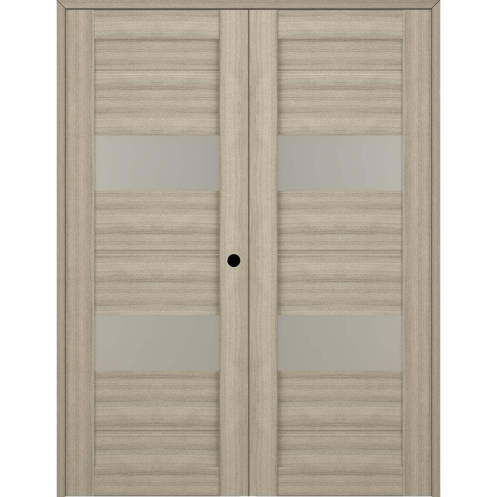 Vita 36 in. x 95.25 in. Left Hand Active 2-Lite Frosted Glass Shambor Wood Composite Double Prehung French Door price history on PriceWatchPro