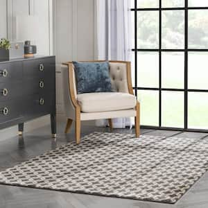 Baldwin Levi Modern Geometric Grey Gold 5 ft. 3 in. x 7 ft. 3 in. Area Rug