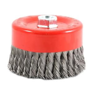 6 in. x 5/8 in.-11 Threaded Arbor Knotted Wire Cup Brush