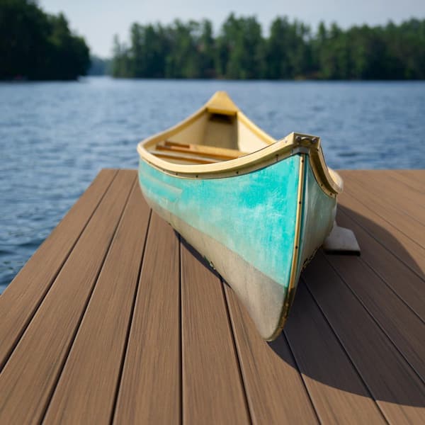 Voyage 1 in. x 5-1/2 in. x 12 in. Sedona Slotted Composite Deck Board Sample
