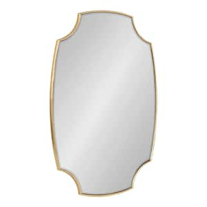 Jovanna 30.00 in. H x 20.00 in. W Scalloped MDF Framed Gold Mirror