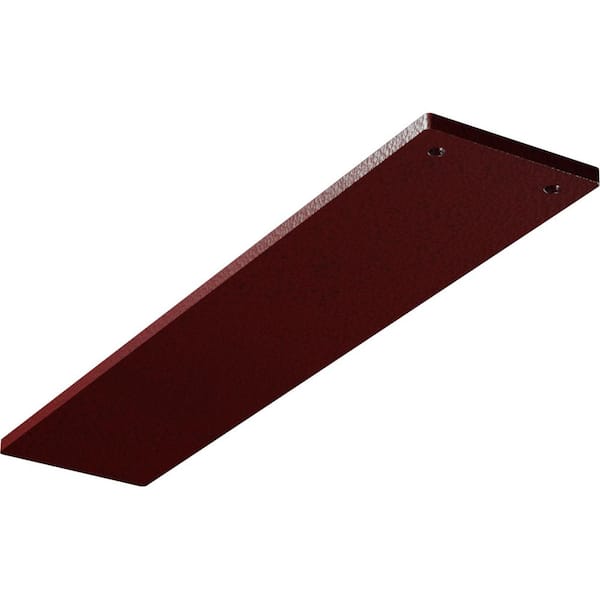 Ekena Millwork 0.25 in. x 3 in. x 14 in. Steel Hammered Bright Red Logan Bracket