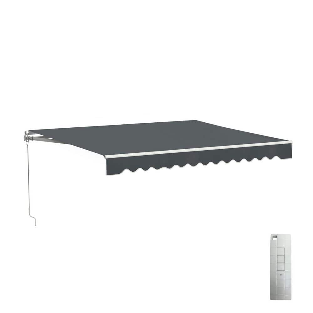 ALEKO 12 ft. Caribbean UV Polyester Motorized Retractable Patio