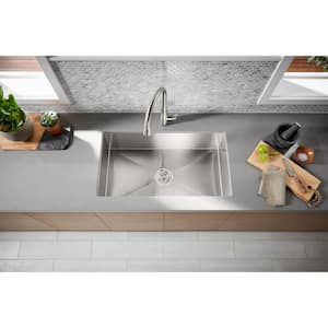 Lyric 33 in. Stainless Steel 18 Gauge Undermount Single Bowl Kitchen Sink