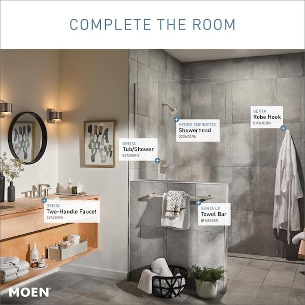 HydroEnergetix 8-Spray 4.75 in. Single Wall Mount Fixed Adjustable Shower Head in Spot Resist Brushed Nickel HydroEnergetix 8-Spray 4.75 in. Single Wall Mount Fixed Adjustable Shower Head in Spot Resist Brushed Nickel