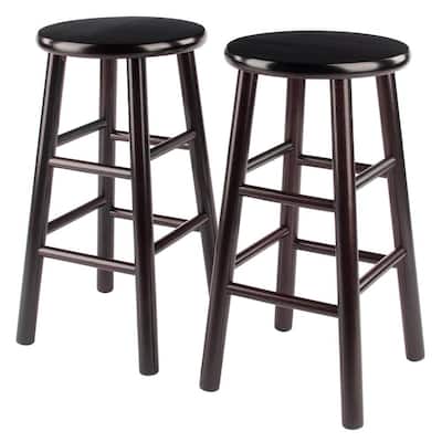 Tabby 24 in. Espresso Counter Stools (Set of 2)