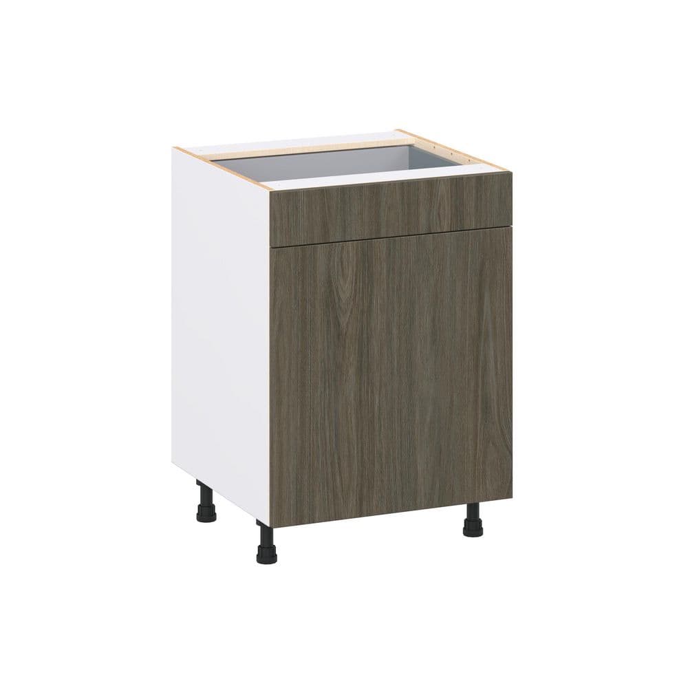 Timberline 24 in. W x 34.5 in. H x 24 in. D Slab Walnut Assembled Base Kitchen Cabinet with a Drawer price history on PriceWatchPro