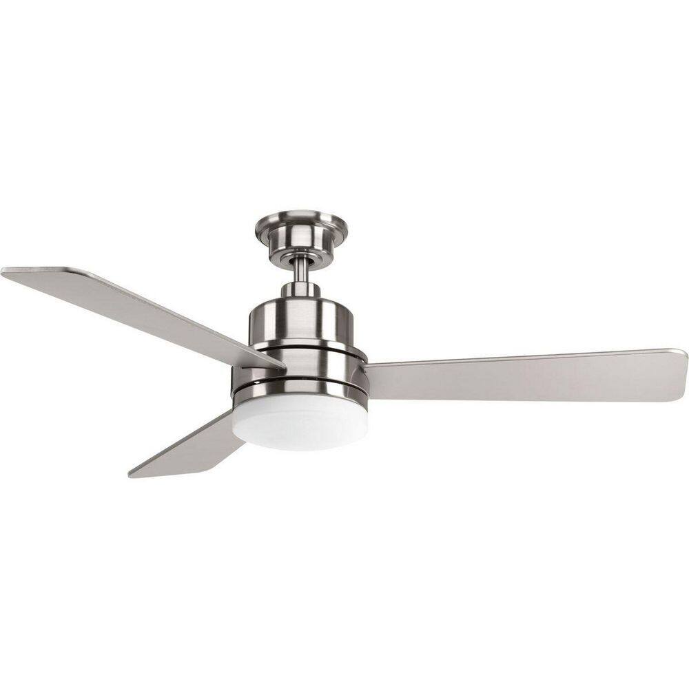 Trevina II 52 in. Indoor Integrated LED Brushed Nickel Ceiling Fan with Silver Finish Blades Downrod Mount Included price history on PriceWatchPro